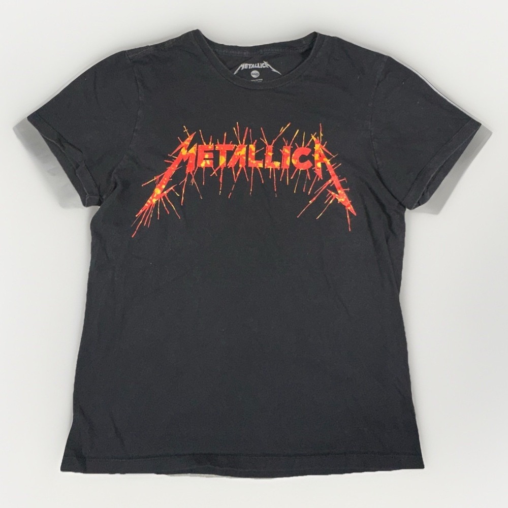 Metallica Concert T-Shirt Men's Black Red Blindfolded Skull Band 2019 Sandman